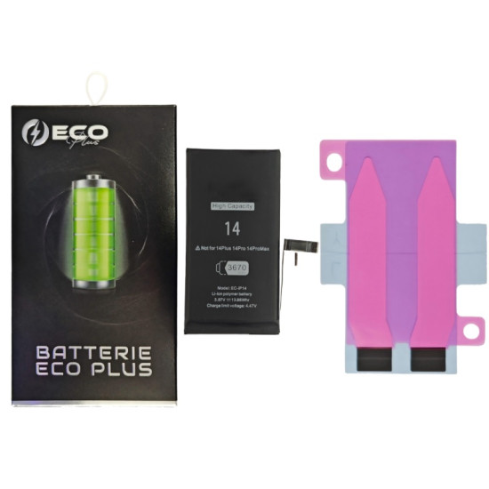 Battery iPhone 14 3670mAh + Adhesives - 130% Plus Durable (ECO Plus) Apple Parts