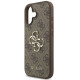 Guess Big Metal Logo 4G Silver Case for iPhone 17 - Brown Apple Cases Mobile