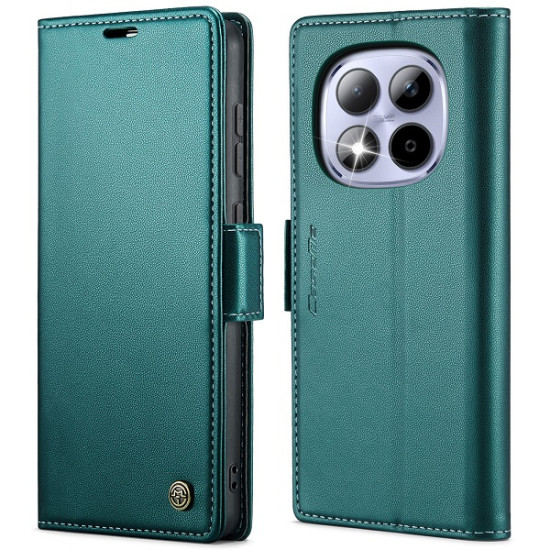 Caseme 023 Θήκη Πορτοφόλι με Βάση Στήριξης για Xiaomi Redmi Note 15 Pro 5G (Global) - Σκούρο Πράσινο XIAOMI Θήκες Κινητών
