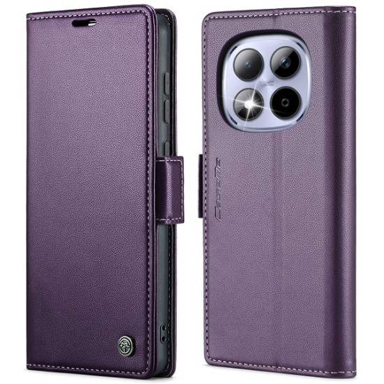 Caseme 023 Θήκη Πορτοφόλι με Βάση Στήριξης για Xiaomi Redmi Note 15 Pro 5G (Global) - Μωβ XIAOMI Θήκες Κινητών