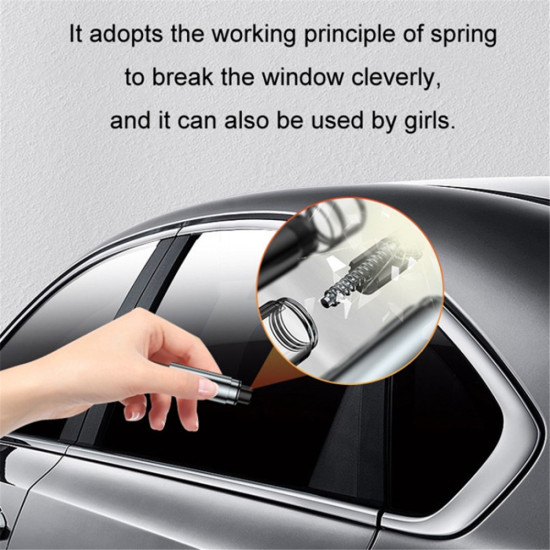 Car Safety Hammer Window Glass Breaker and Seat Belt Cutter Emergency Escape Tool - Silver Gadgets - Toys - Hobby