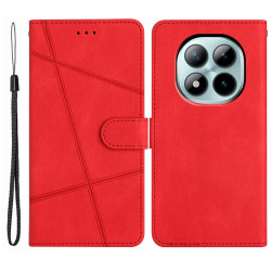 For Xiaomi Poco M8 Pro 5G / Redmi Note 15 Pro+ 5G (Global) Case Crazy Horse Texture PU Leather Wallet Stand Phone Cover - Red