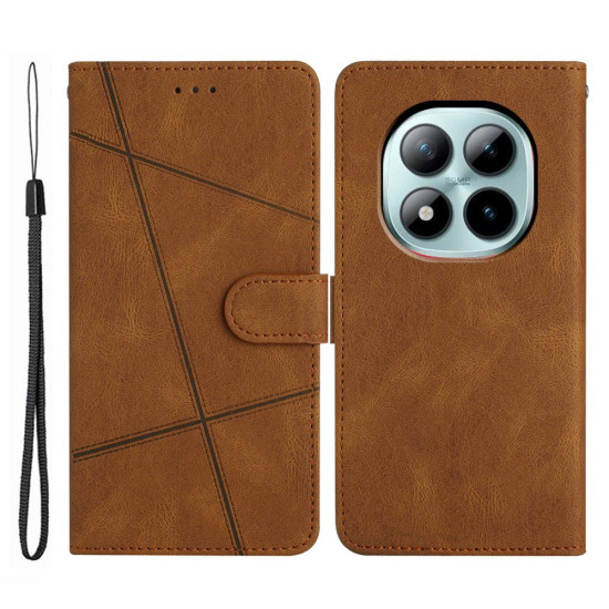 For Xiaomi Poco M8 Pro 5G / Redmi Note 15 Pro+ 5G (Global) Case Crazy Horse Texture PU Leather Wallet Stand Phone Cover - Brown XIAOMI Cases Mobile
