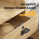 F079 No-Drill Smart NFC Drawer Lock Built-in IC Card Swipe Sensor Lock for Sauna Wardrobe - Black Gadgets - Toys - Hobby