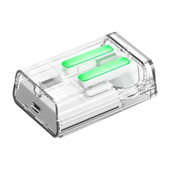  Joyroom Earphone IceLens Series Bluetooth True Wireless BT 5.3, TWS, AAC, SBC, HFP, A2DP, AVRCP, with LED Lights - White (JR-TC1) Bluetooth / Headsets / Speakers