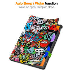 Θήκη Βιβλίο Tri-Fold με Βάση Στήριξης για Lenovo Tab K11 Gen 2 / Idea Tab / Xiaoxin Pad 11 2025 - Γκράφιτι