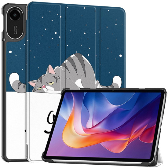 Θήκη Βιβλίο Tri-Fold με Βάση Στήριξης για Xiaomi Redmi Pad 2 - Νυσταγμένη Γατούλα XIAOMI Θήκες Tablet
