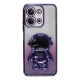 For Xiaomi Redmi 15C 4G (Global) (171mm) / Poco C85 4G (171mm) Case with Astronaut Kickstand PC + TPU Phone Cover Shiny Glitter - Purple XIAOMI Cases Mobile