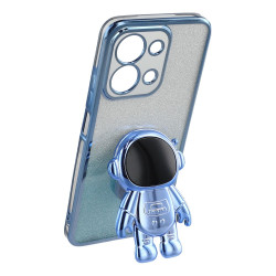 For Xiaomi Redmi 15C 4G (Global) (171mm) / Poco C85 4G (171mm) Case with Astronaut Kickstand PC + TPU Phone Cover Shiny Glitter - Blue For Xiaomi Redmi 15C 4G (Global) (171mm) / Poco C85 4G (171mm) Case with Astronaut Kickstand PC + TPU Phone Cover Shiny Glitter - Blue