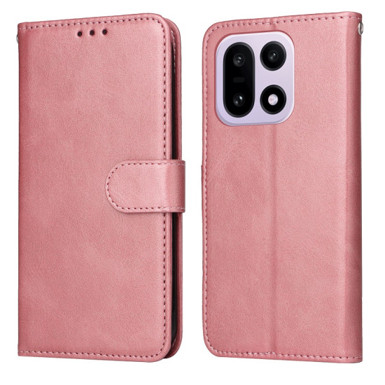 For OnePlus 15 5G Case Wallet PU Leather Folio Flip Phone Cover - Pink OnePlus Mobile Cases