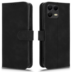For T-Mobile Revvl 8 Pro  /  T Phone 3 Pro Leather Case Skin Feel Anti Drop Wallet Flip Phone Cover - Black