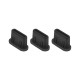 EWB9372 3Pcs Dust Plug for DJI Mini 3 Pro Drone Remote Controller Interface Silicone Waterproof Type-C Port Plugs - Black Repair Tools