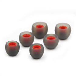 3 Pairs Small/Medium/Large Dual Color Silicone Ear Tips Earbuds Replacement for 4.5-6mm In-Ear Earphone