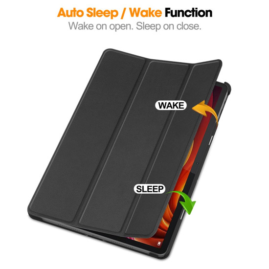 For Lenovo Tab K11 Plus Shockproof Case Leather Stand Tablet Cover - Black Lenovo Cases Mobile Tablet