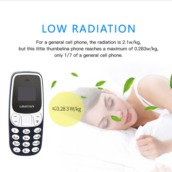 L8STAR BM10 Dual SIM Bluetooth-Compatible Mini Bar Phone 2G GSM 0.66 Inch Screen Cell Phone - Μπλε L8STAR BM10 Dual SIM Bluetooth-Compatible Mini Bar Phone 2G GSM 0.66 Inch Screen Cell Phone - Μπλε