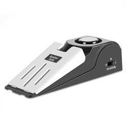 Αντικλεπτική Ατσάλινη Σφήνα Πόρτας με Αλάρμ - Ασημί/Μαύρο