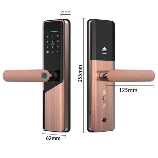 A1 Tuya WiFi Fingerprint Smart Door Lock Dynamic Passwords NFC Electronic Lock (Χωρίς Μπαταρία) - Μαύρο Gadgets - Παιχνίδια - Hobby