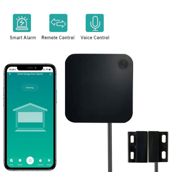 TY-DOOR-S01 Square WiFi Smart Garage Door Opener Switch Tuya APP Control Intelligent Garage Door Controller Work with Alexa Google Home Gadgets - Toys - Hobby
