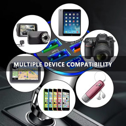 Φορτιστής Αυτοκινήτου Υψηλής Ταχύτητας 100W 6-Port PD QC3.0 με Voltage Display - Μαύρο Φορτιστής Αυτοκινήτου Υψηλής Ταχύτητας 100W 6-Port PD QC3.0 με Voltage Display - Μαύρο