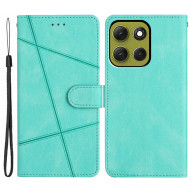 Θήκη Πορτοφόλι με Βάση Στήριξης Σχέδιο Γραμμές για Motorola Moto G86 5G - Πράσινο