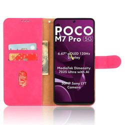 Tender Θήκη Πορτοφόλι με Βάση Στήριξης για Xiaomi Poco M7 Pro 5G - Φούξια