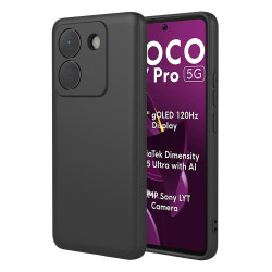 Θήκη Σιλικόνης TPU με Μαλακή Εσωτερική Επένδυση για Xiaomi Poco M7 Pro 5G - Μαύρο