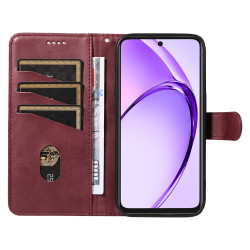 Θήκη Πορτοφόλι με Βάση Στήριξης Σχέδιο Γραμμές για Oppo A60 5G / A40 / A40m / A5x / A3x - Κόκκινο του Κρασιού Θήκη Πορτοφόλι με Βάση Στήριξης Σχέδιο Γραμμές για Oppo A60 5G / A40 / A40m / A5x / A3x - Κόκκινο του Κρασιού