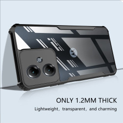 Θήκη Σιλικόνης TPU με Διάφανη Σκληρή Πλάτη για Motorola Moto G55 5G - Μαύρο Θήκη Σιλικόνης TPU με Διάφανη Σκληρή Πλάτη για Motorola Moto G55 5G - Μαύρο