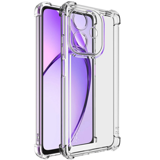 IMAK UX-4 Series Clear Phone Case for Oppo A3x 5G (India)  /  A3x 4G  /  A60 5G  /  A3 5G  /  A40 4G  /  A40M 4G Four Corner Shockproof TPU Back Cover Oppo Realme Cases Mobile