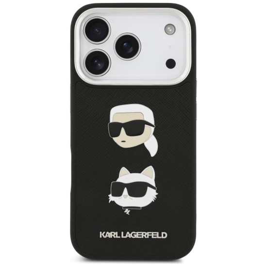 Karl Lagerfeld K&C Heads Logo Back Case for iPhone 17 Pro - Black (KLHCP17LPSFDHPOK) Apple Cases Mobile
