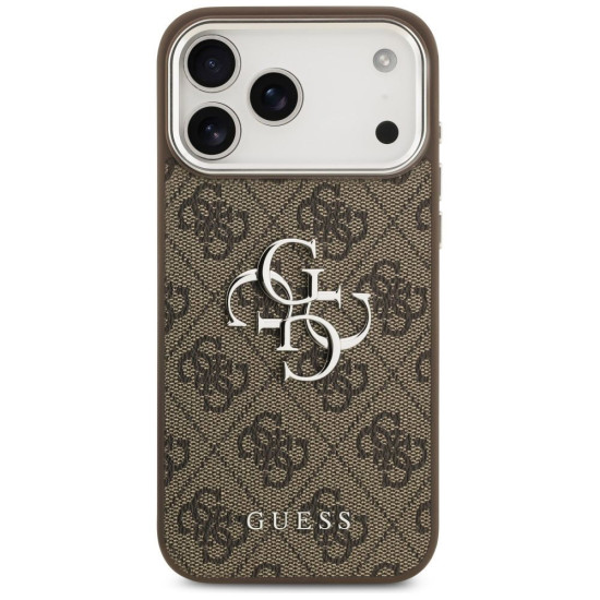 Guess Big Metal Logo 4G Case for iPhone 17 Pro - Brown (GUHCP17XP4G4SMCW) Apple Cases Mobile