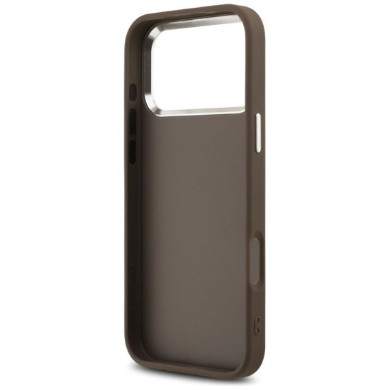 Guess Big Metal Logo 4G Case for iPhone 17 Pro - Brown (GUHCP17XP4G4SMCW) Apple Cases Mobile