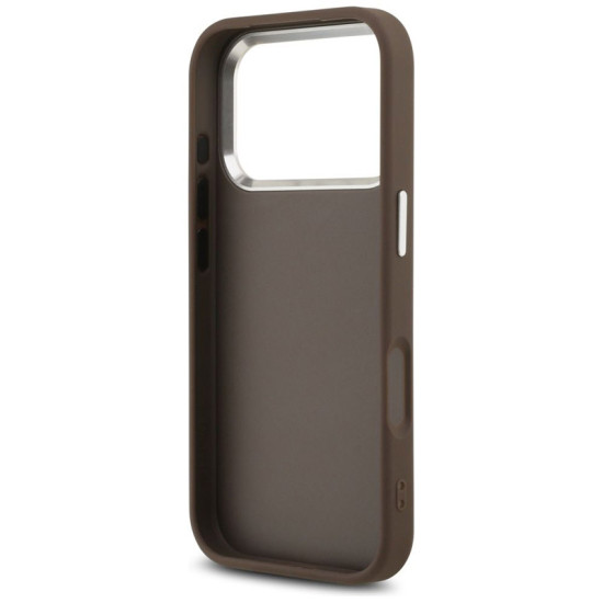 Guess Big Metal Logo 4G Case for iPhone 17 Pro - Brown (GUHCP17LP4G4SMCW) Apple Cases Mobile