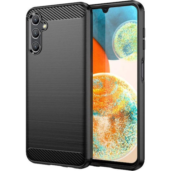 For Samsung Galaxy S25 FE Mobile Phone Case Slim-Fit Cover TPU Carbon Fiber Texture Phone Shell - Black Samsung Cases Mobile