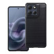 For Motorola Moto G86 5G Case Carbon Fiber Texture TPU Brushed Phone Cover - Black Motorola Cases Mobile