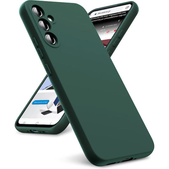 For Samsung Galaxy S25 FE Case Matte Soft TPU Phone Cover - Dark Green Samsung Cases Mobile