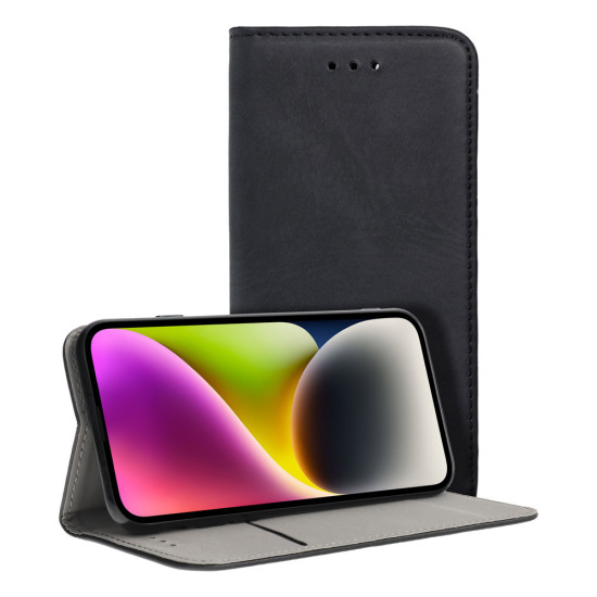 Smart Magneto Wallet Stand Case for Xiaomi Redmi Note 13 Pro 4G / Poco M6 Pro 4G - Black XIAOMI Cases Mobile