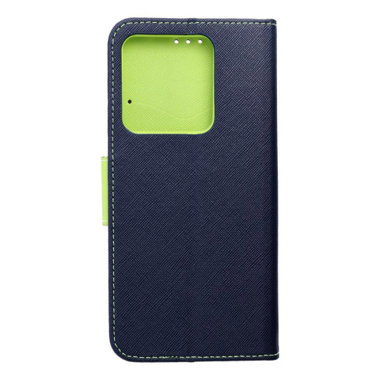 Fancy Wallet Case for Xiaomi Redmi Note 13 5G - Blue/Lime XIAOMI Cases Mobile