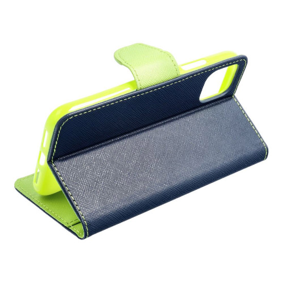 Fancy Wallet Case for Xiaomi Redmi Note 13 5G - Blue/Lime XIAOMI Cases Mobile