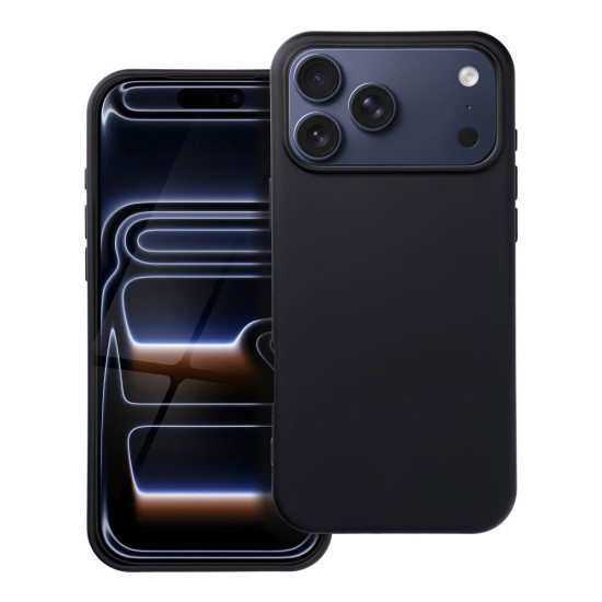 For iPhone 17 Pro Max Matte Silicone Phone Drop-proof Cover Anti-scratch Protective Case - Black Apple Cases Mobile