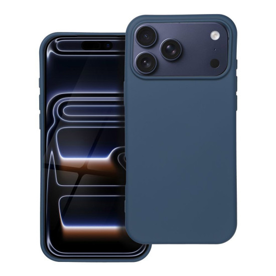 For iPhone 17 Pro Max Matte Silicone Phone Drop-proof Cover Anti-scratch Protective Case - Blue Apple Cases Mobile