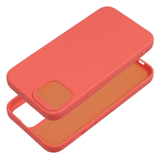 For iPhone 14 Matte Silicone Phone Drop-proof Cover Anti-scratch Protective Case - Peach Apple Cases Mobile