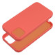 For iPhone 14 Matte Silicone Phone Drop-proof Cover Anti-scratch Protective Case - Peach Apple Cases Mobile