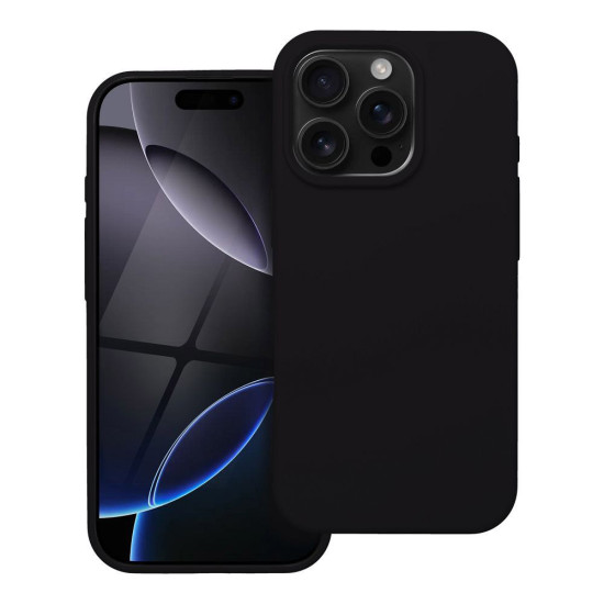 For iPhone 16 Pro Matte Silicone Phone Drop-proof Cover Anti-scratch Protective Case - Black Apple Cases Mobile