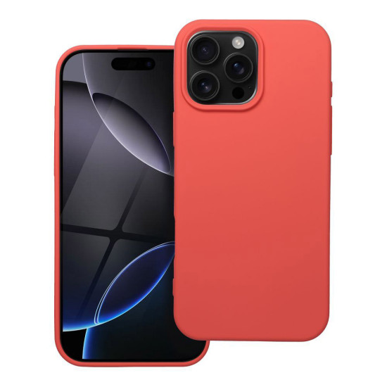 For iPhone 16 Pro Max Matte Silicone Phone Drop-proof Cover Anti-scratch Protective Case - Peach Apple Cases Mobile