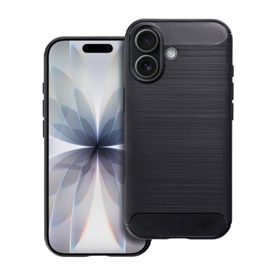 For iPhone 17 Case Protective Phone Cover Carbon Fiber Texture Brushed - Black Apple Cases Mobile