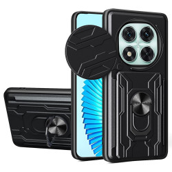For Xiaomi Redmi Note 14 Pro 5G / Poco X7 5G Case PC+TPU Kickstand Phone Back Cover with Camera Slider - Black For Xiaomi Redmi Note 14 Pro 5G / Poco X7 5G Case PC+TPU Kickstand Phone Back Cover with Camera Slider - Black