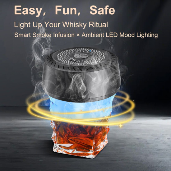 QY-502 Whiskey Champagne Smoke Infuser Electric Cocktail Smoker with 6 Wood Chips Gadgets - Toys - Hobby