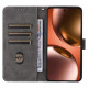 For Realme GT 7 5G Case Wallet RFID Blocking PU Leather Phone Cover Stand with Strap - Black Oppo Realme Cases Mobile