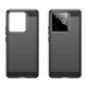 For Realme GT 7 5G / 7T 5G Case Protective Phone Cover Carbon Fiber Texture Brushed - Black Oppo Realme Cases Mobile
